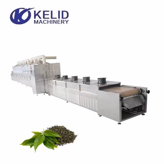 Máquina esterilizadora de polvo de cúrcuma, chile, pimienta, especias, hojas de Moringa trituradas, té para microondas