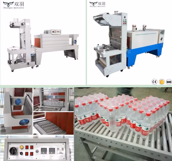 Sellador automático de sellado en caliente, máquina de embalaje/envoltura de película retráctil para champú